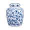 Hello Honey® 8'' Blue & White Ceramic Ginger Jar with Lid